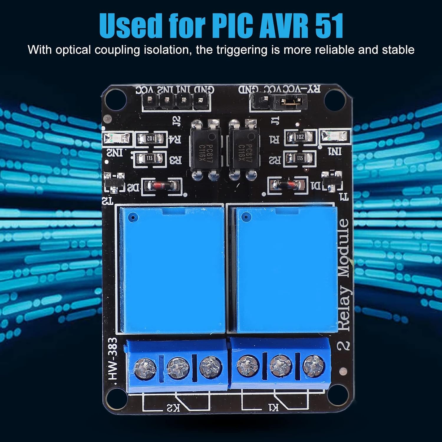 5Pcs High Power 2 Channel Relay Module with Optocoupler Isolation ABS Plastic Construction for Microcontroller Industrial Automation and Smart Home Projects