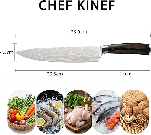 Miniatura 4 de 8 Inch Chef Knife- Professional Ultra Sharp Kitchen Knife Made of High-Carbon Stainless Steel (3Cr13) with Ergonomic Handle for Home Cooks & Master