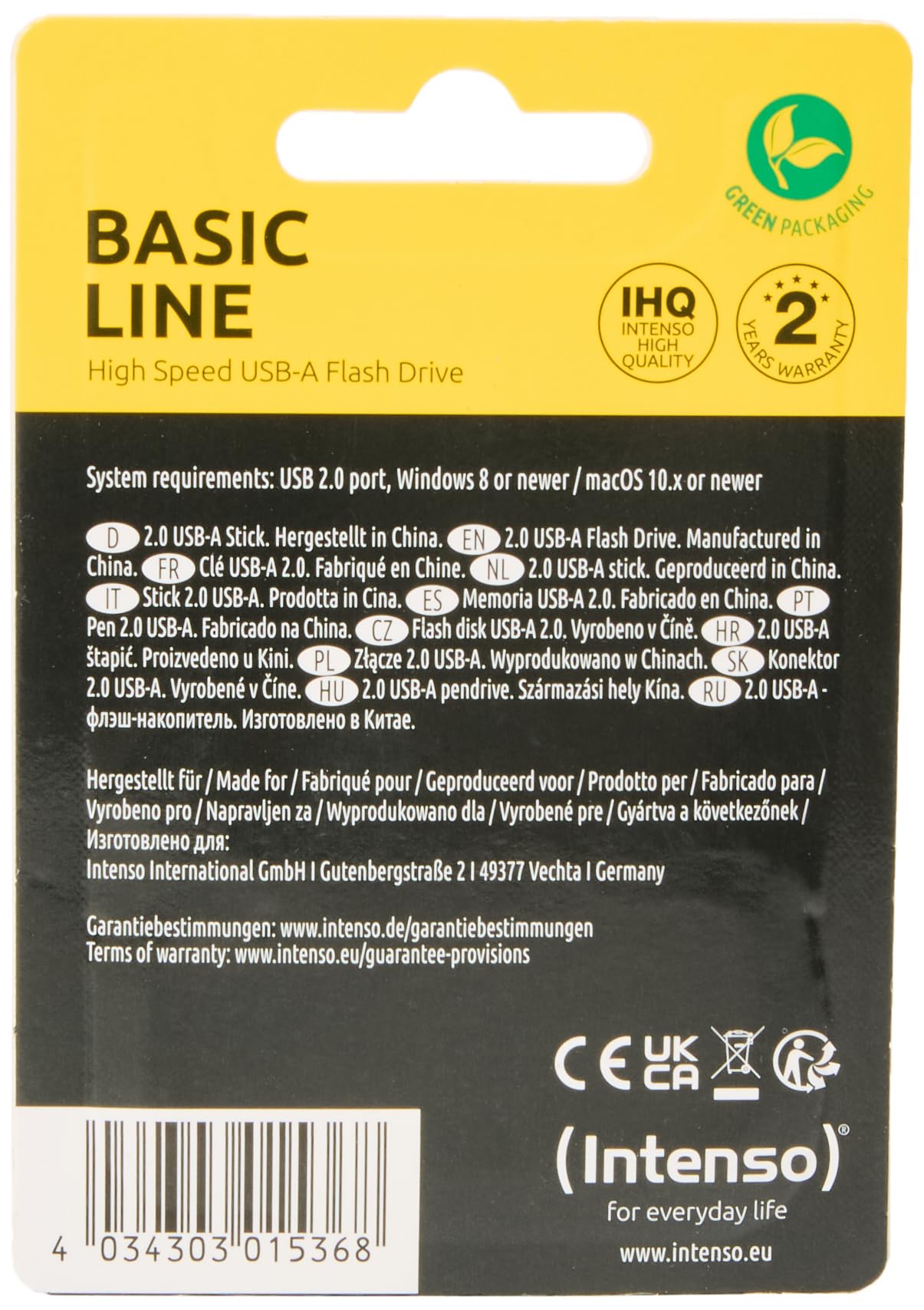 Intenso Basic Line - Chiavetta USB da 16 GB - Pendrive USB 2.0, Silver/Black - Vista 4