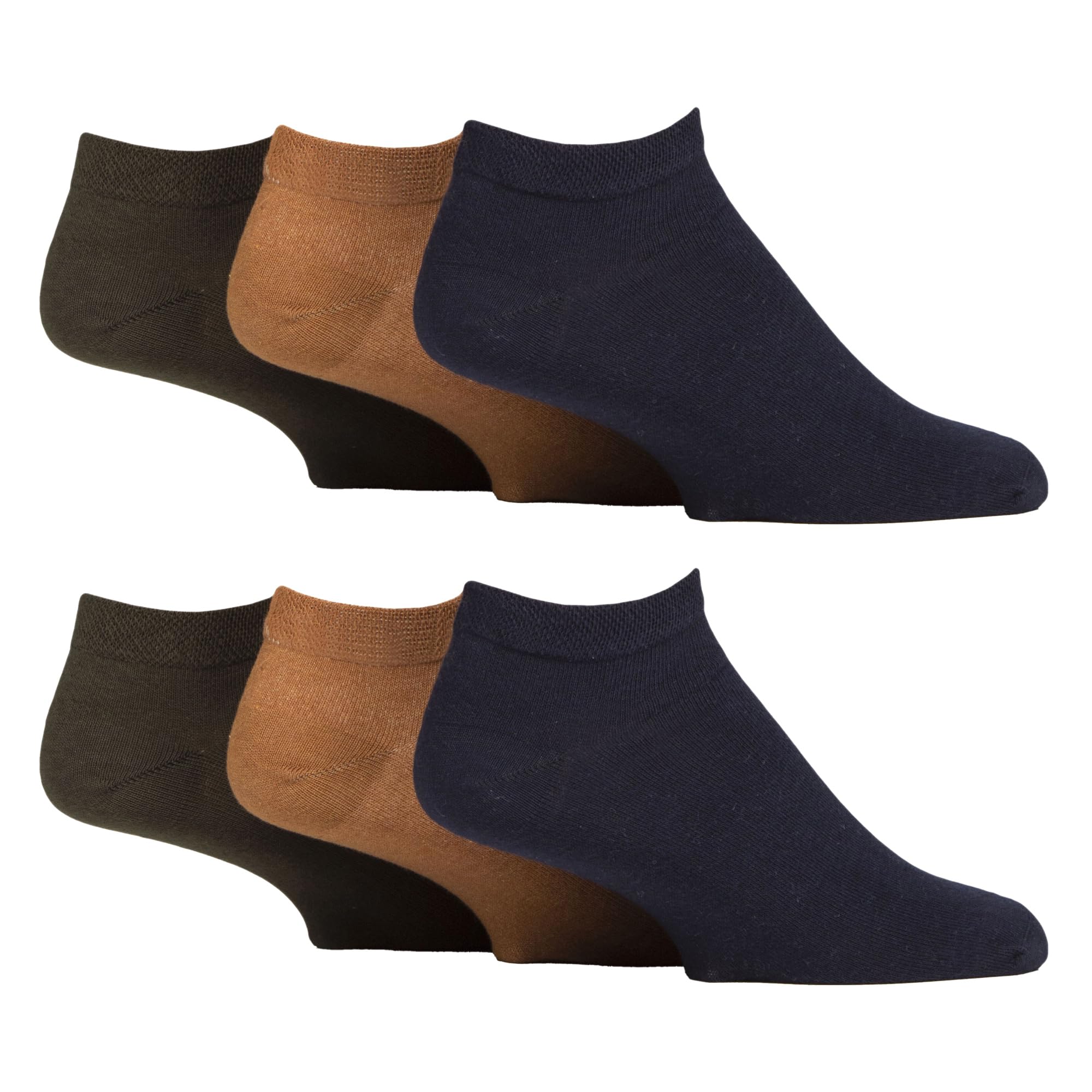 SOCKSHOP Gentle Grip Men's Diabetic Trainer Socks - 6-11 - Multicolor