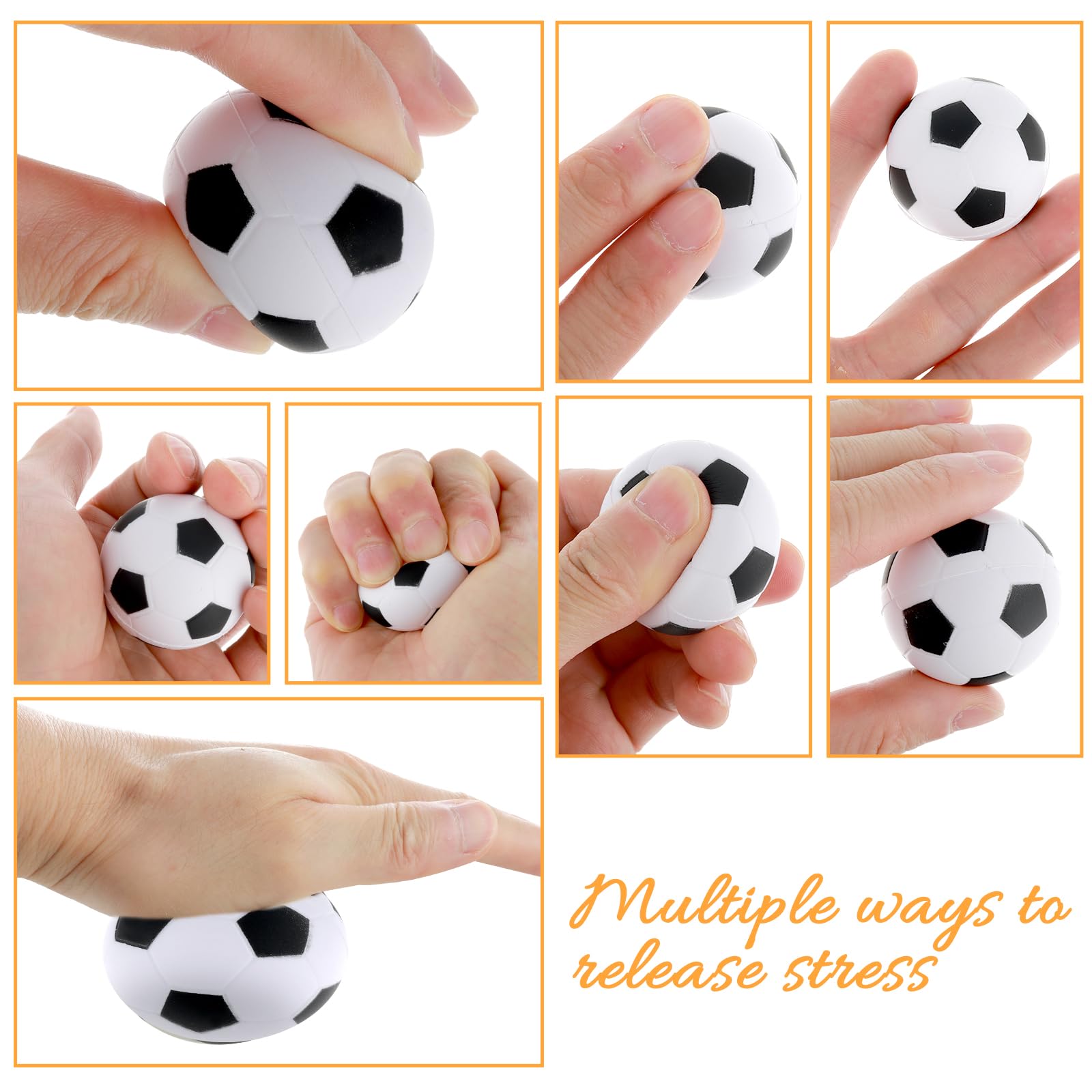 24 Mini-Schaumstoff-Fußbälle, Ca. 4 Cm – Anti-Stress-Spielzeug Für Kinder & Erwachsene, Mit Netzbeutel