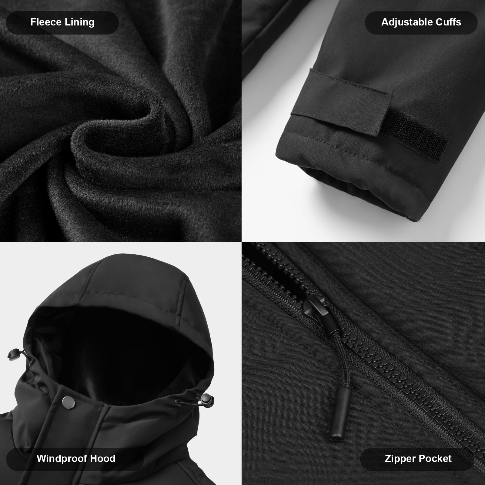 Veste Chauffante Femme avec Doublé Polaire, Batterie 20000mAh, Manteau Chauffant Électrique 6 Zones de Chaleur - Imperméable, Coupe-Vent et Lavable pour Ski, Randonnée, Travail en Extérieur