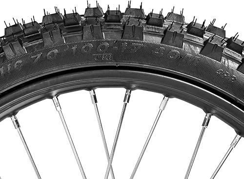 Miniatura 5 de 70100-17 (2.75x17) 1.6x17 neumático de rueda delantera y tubo interior de llanta con conjunto de rodamiento de 0.591 in para motocross todoterreno