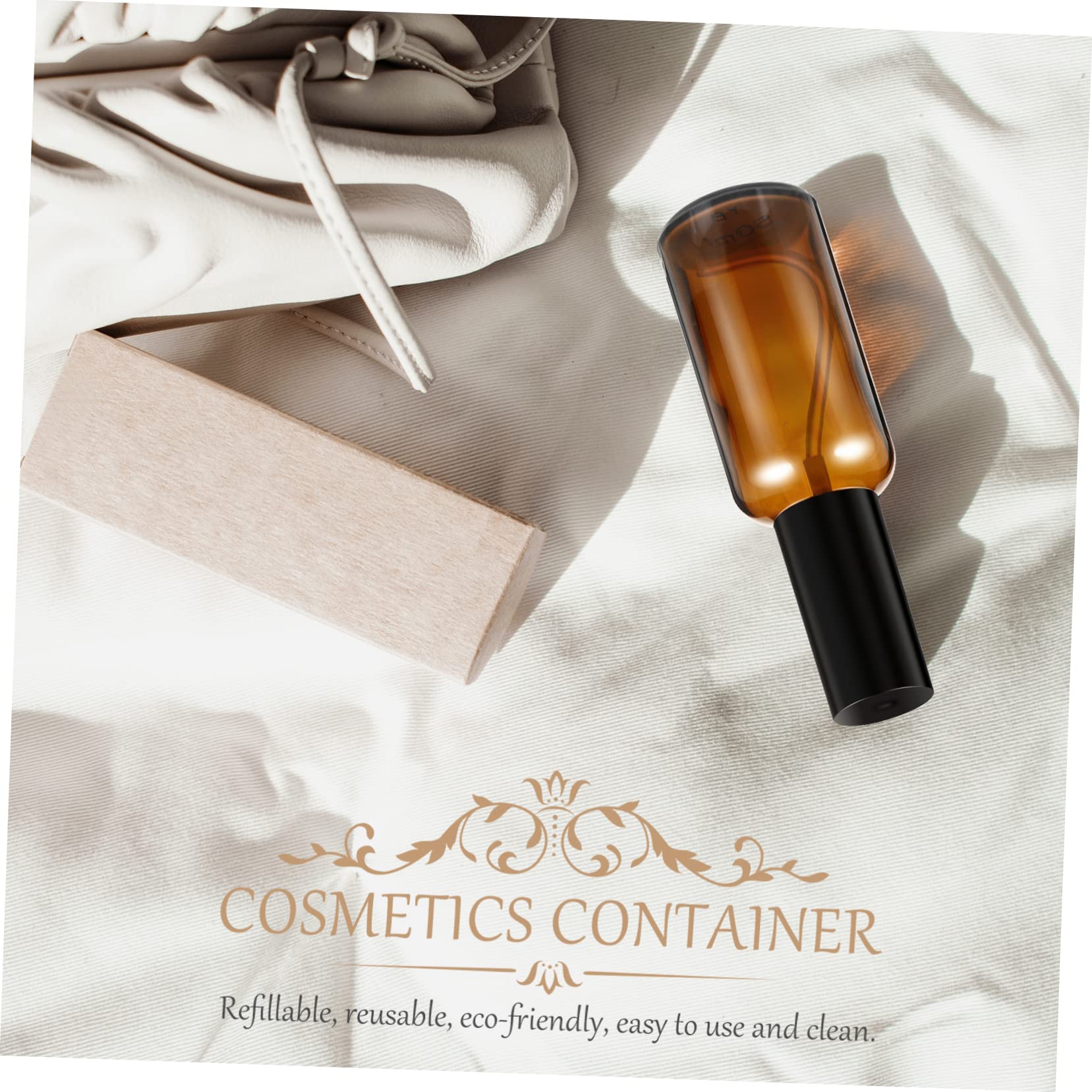 Set 10 Bottiglie Spray Vuote in Vetro Marrone 50ml Bottiglia Cosmetica Riutilizzabile Design Compatto Leggero per Viaggi All'aperto