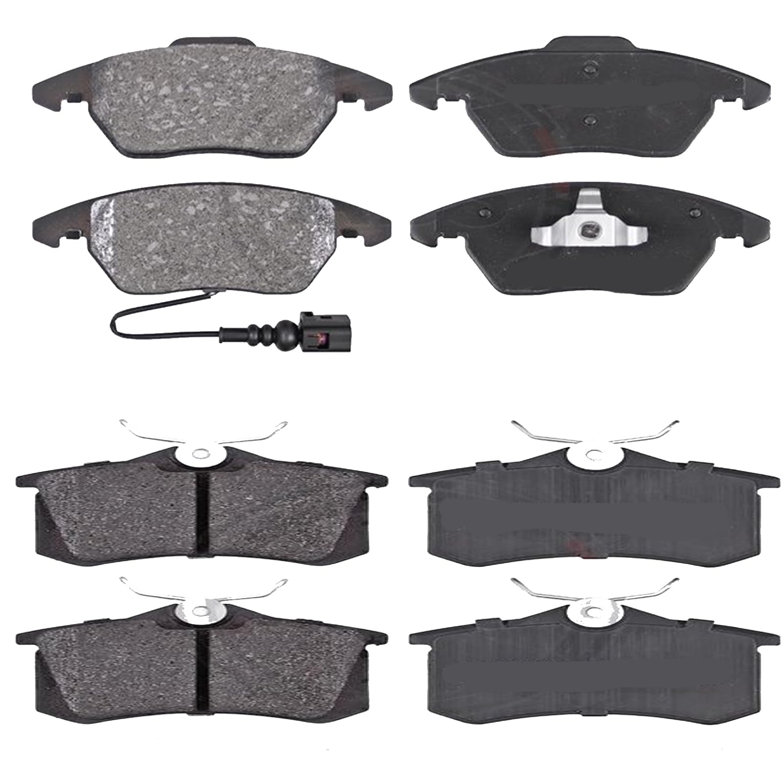 KIT PASTIGLIE FRENO ANTERIORI E POSTERIORI compatibile con AUDI A3 (8P1,8P7,8PA) | PASTIGLIE FRENANTI AUTO OEM FDB1398;FDB1641,FDB1788 | SOSTITUZIONE DIRETTA | BASSA POLVERE | SILENZIOSO