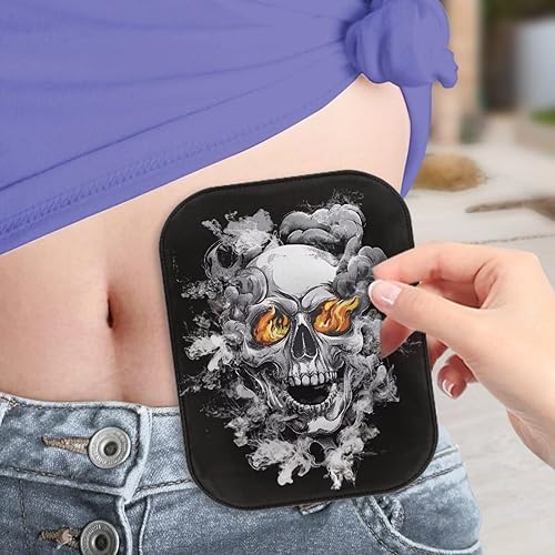 Miniatura 2 de Rnyleeg Suministros de colostomía para hombre, diseño de calavera de fuego, accesorios de ostomía reutilizables para ileostomía, cuidado del estoma,