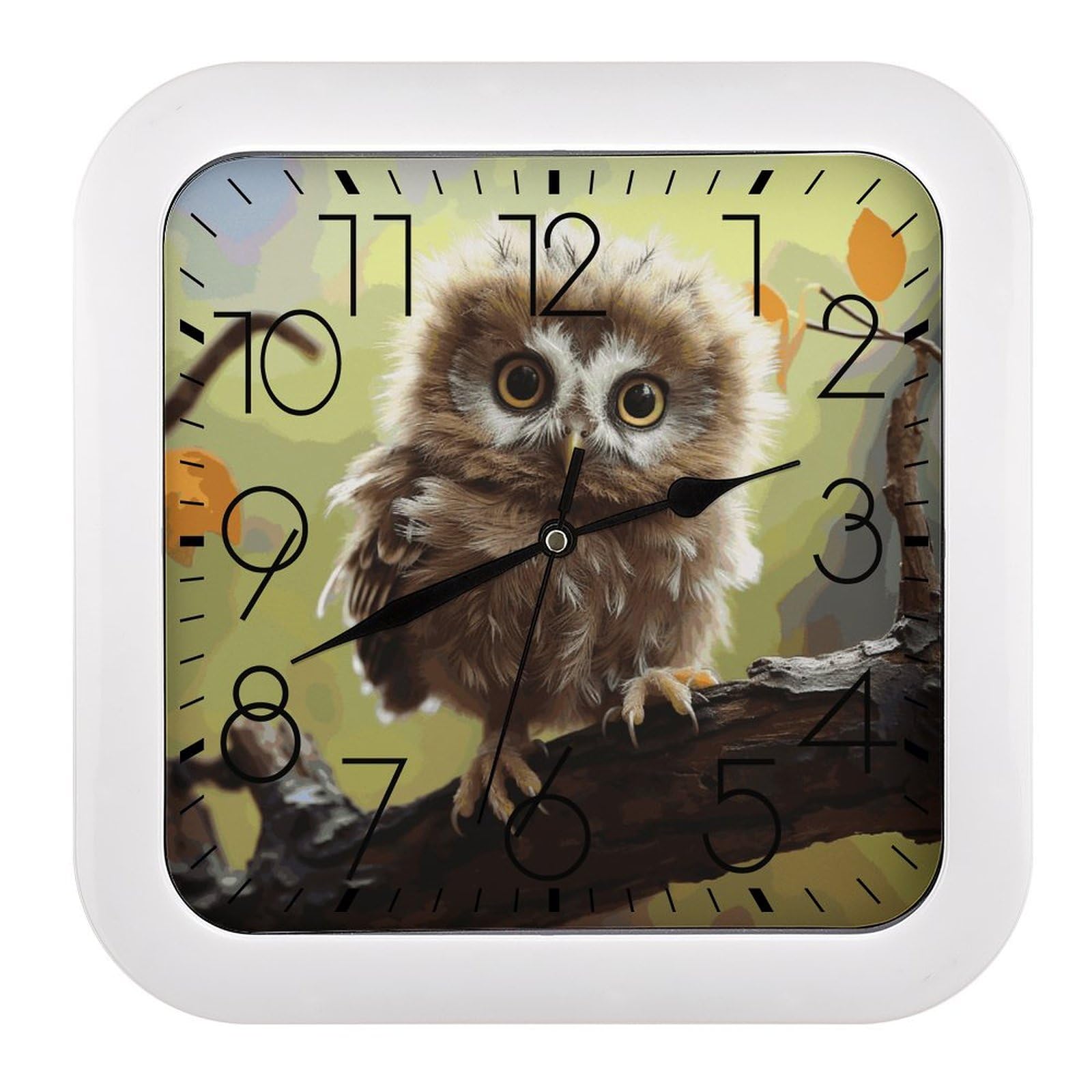 Horloge murale carrée sans tic-tac pour retrouver le calme chez soi