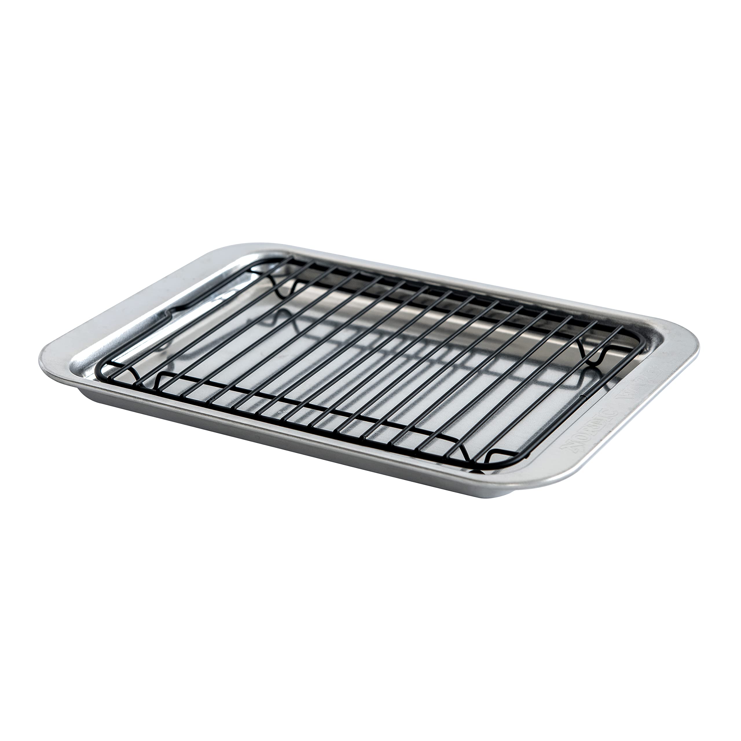 Nordic Ware Naturals 5-teiliges kompaktes Pfannen-Set, Toastofen, Thekenöfen, Luftfritteuse und Broiler sicher, Größe für 1-2 Portionen – inklusive rechteckiger Pfanne, Muffinform, Backblech