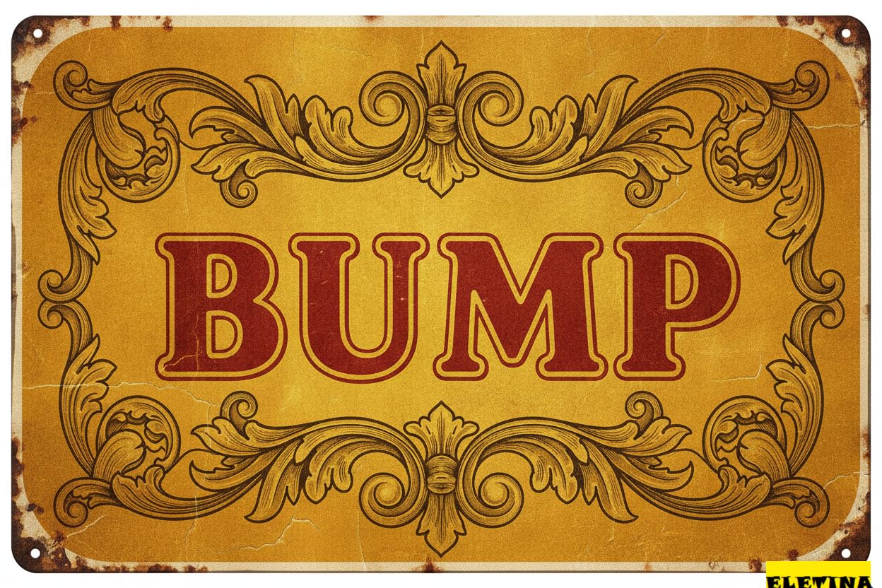 Personalized Sign for Man Cave Tin Warning Bump, Road Business 8x12 Inches Aluminum Metal Vintage Private Property Decorative