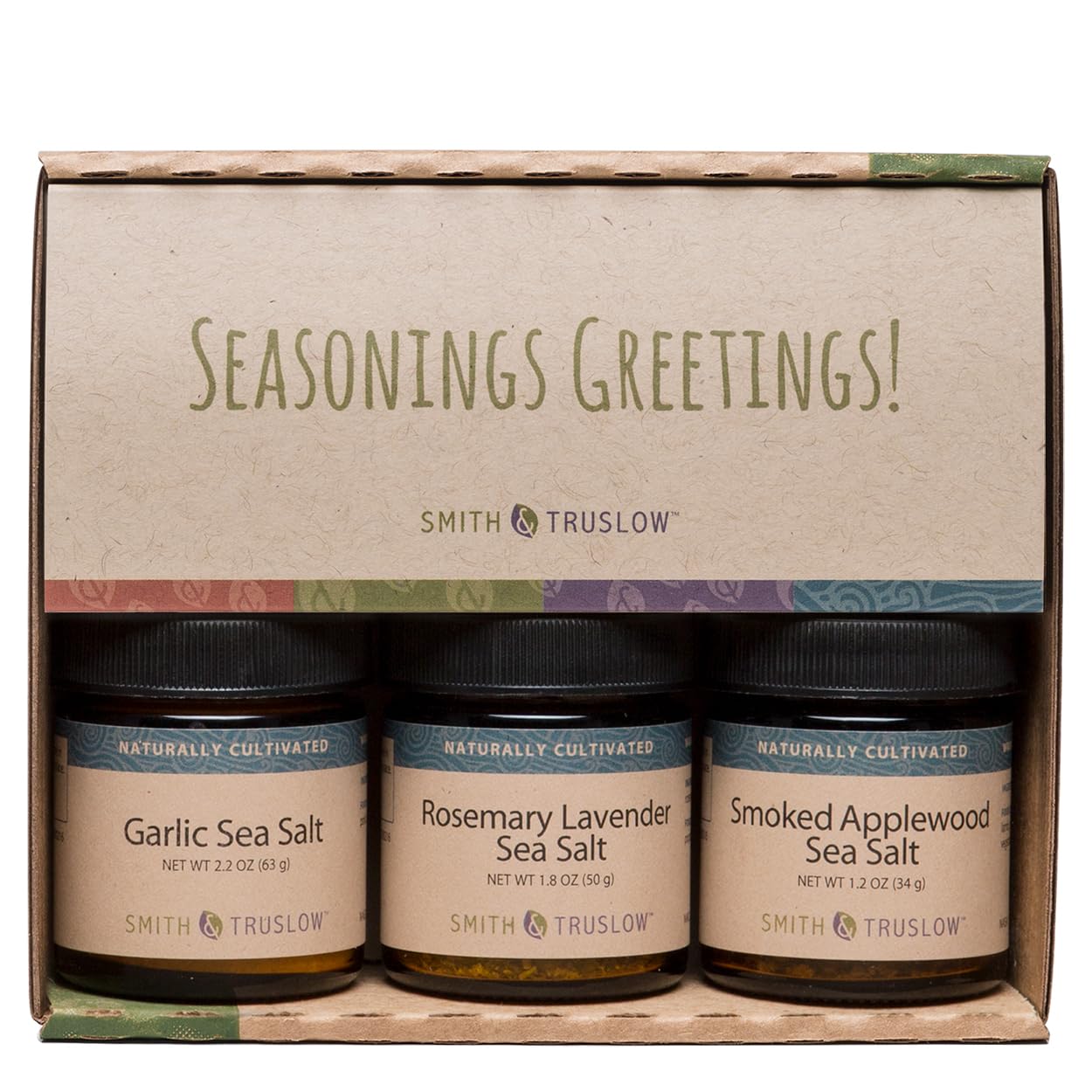 Smith & Truslow Gourmet Seasoned Sea Salt Set (3 Jar Set) All Natural Flavor-Infused Salts for Everyday Cooking... or Unique Gift Giving