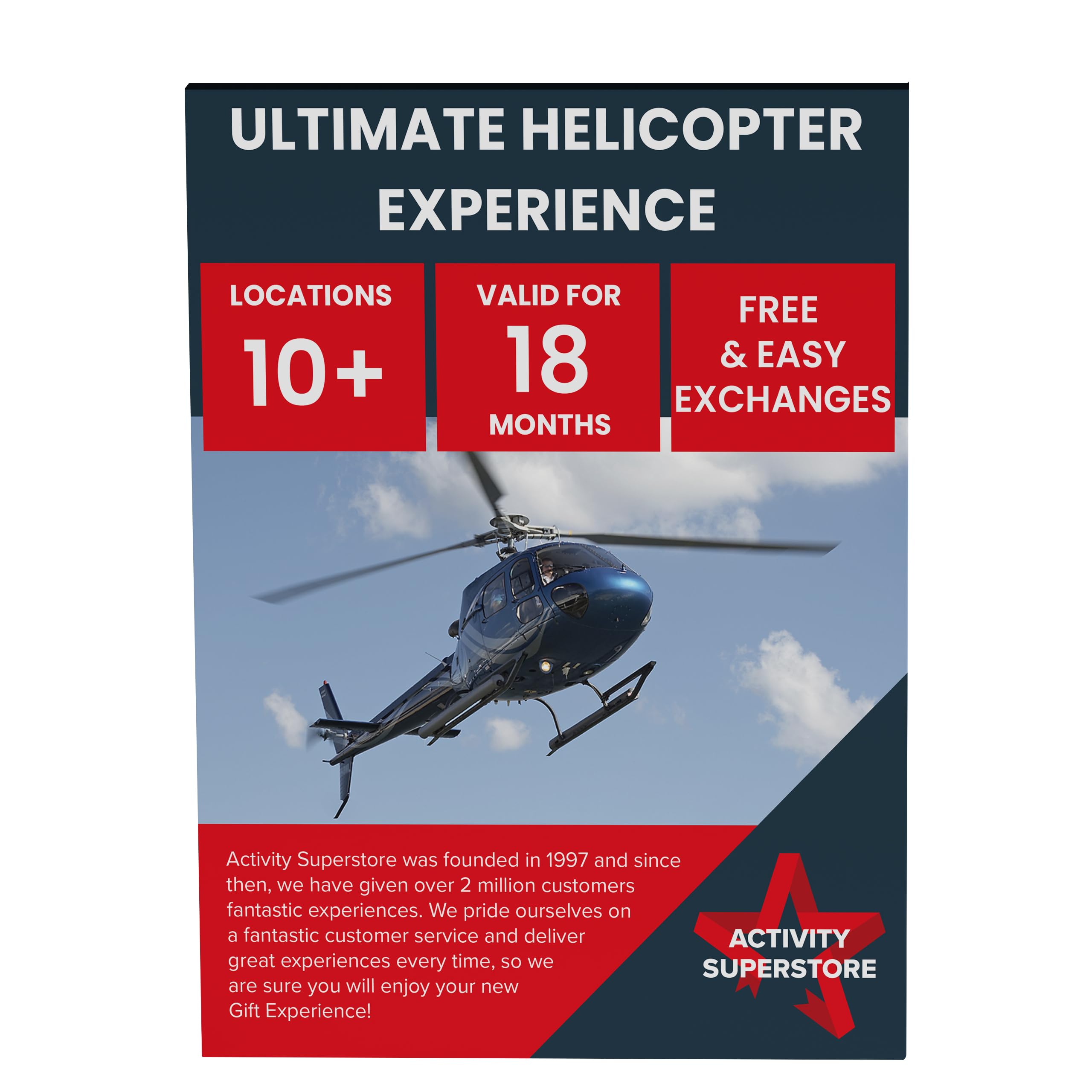 Activity Superstore Ultimate Helicopter Gift Experience Voucher, Available at 10+ UK Locations, Experience Days, Helicopter Gifts, Birthday Gifts