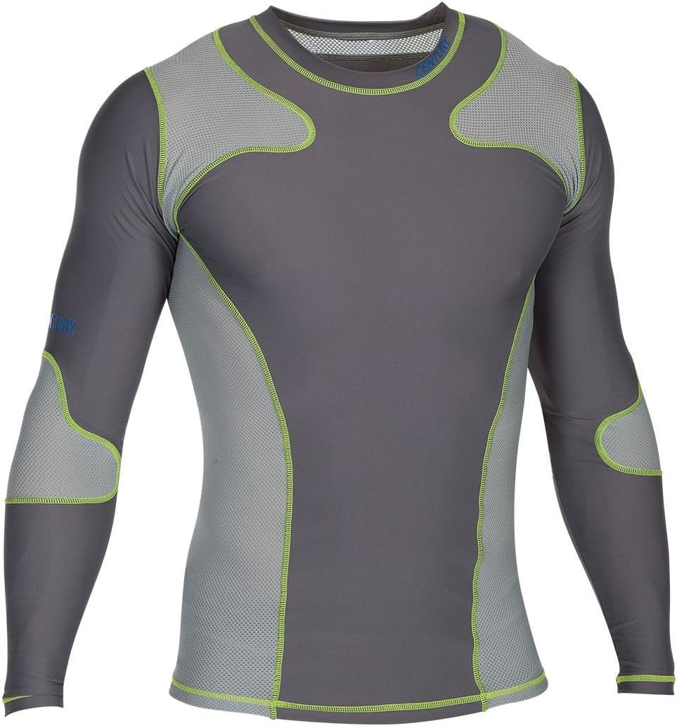 Long Sleeve Rashguard by Century Charcoal Color Adult Large