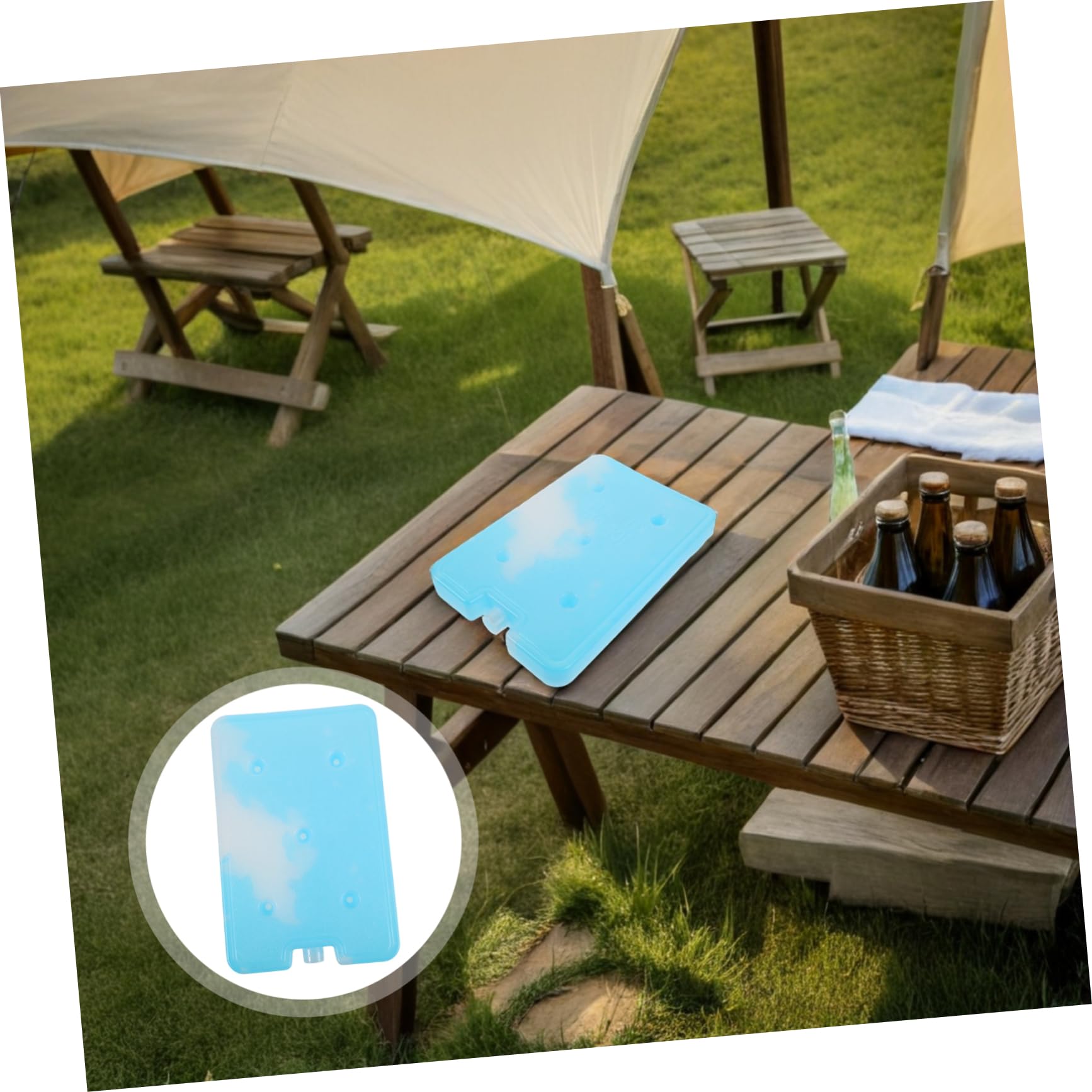 Unidades Bloques de Hielo Reutilizables Refrigerantes y Duraderos para Neveras Bolsas Isotérmicas Impermeables para Transportar Alimentos para Picnic y Camping