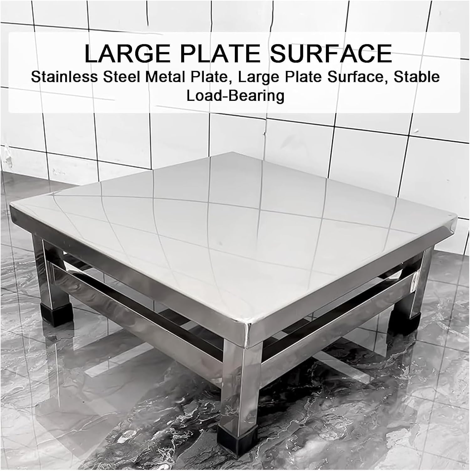 高さのあるエアコンと洗濯機のベーススタンドステンレススチール製家電フロアシェルフブラケット倉庫ガレージキッチンショップ用頑丈なサポー