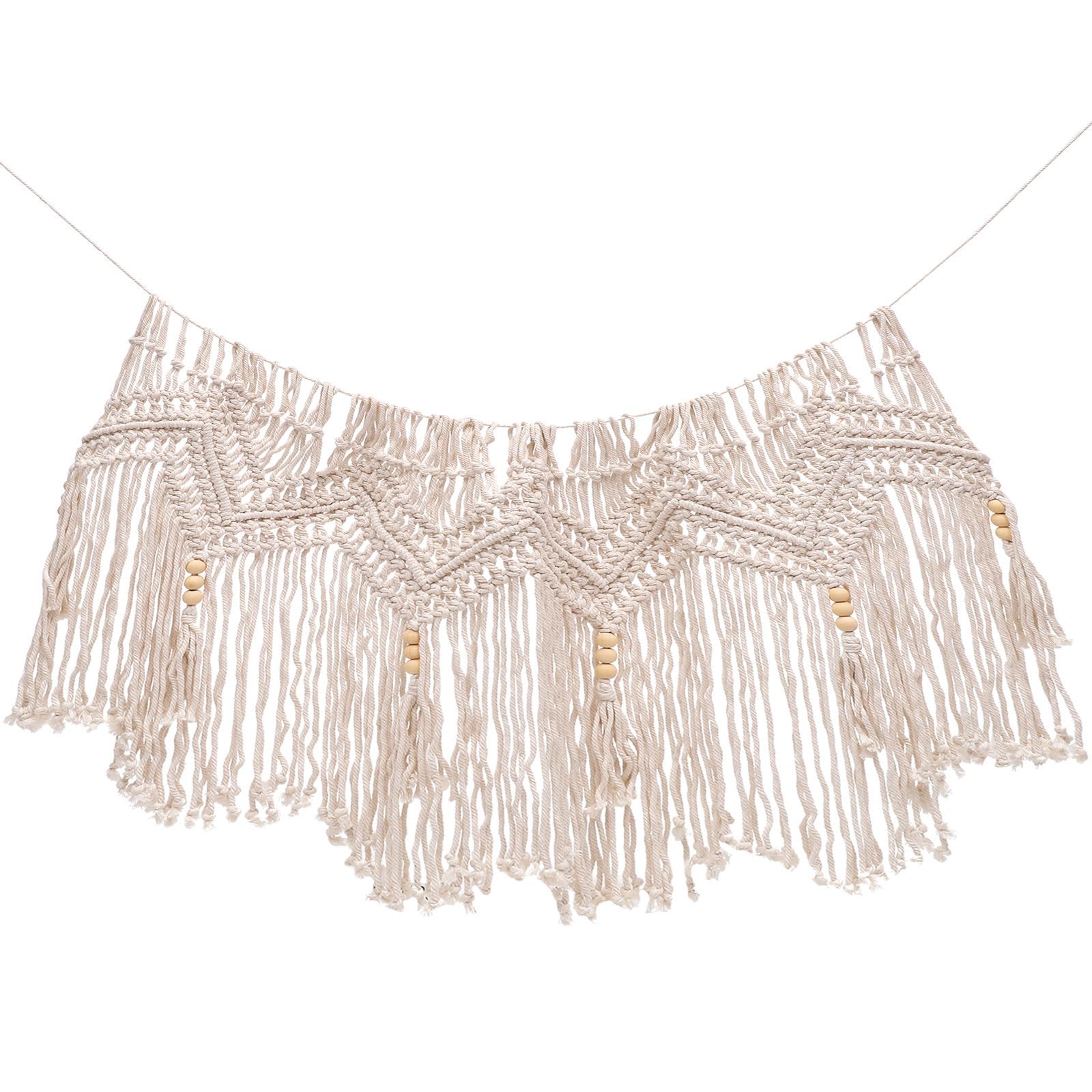 Applique murale en coton tissé BETOOKY beige pour décoration de fenêtre