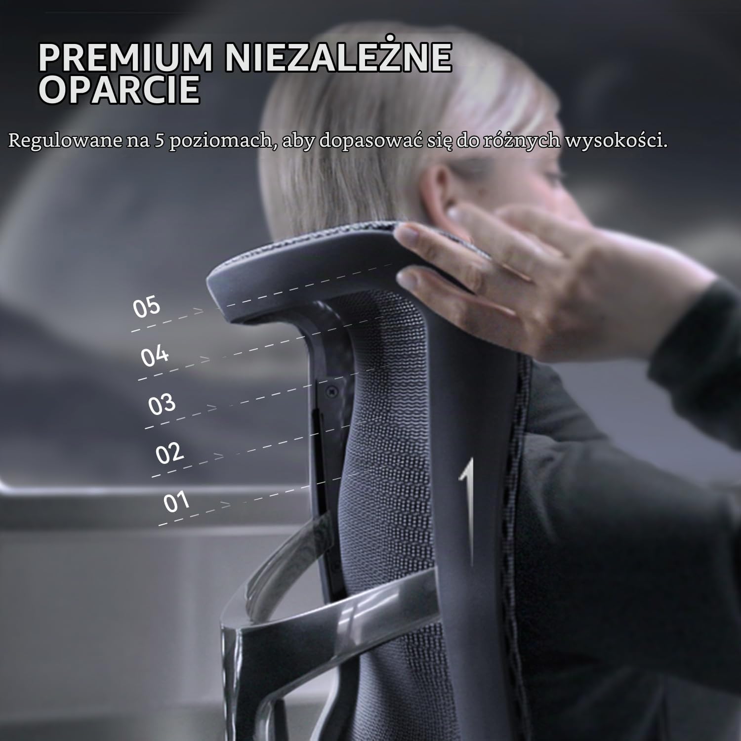 SIHOO Doro S300 ergonomiczne krzesło biurowe, krzesło komputerowe, podwójne dynamiczne podparcie lędźwiowe, skoordynowane podłokietniki 6D, regulowane biurko komputerowe do gier (czarna włoska