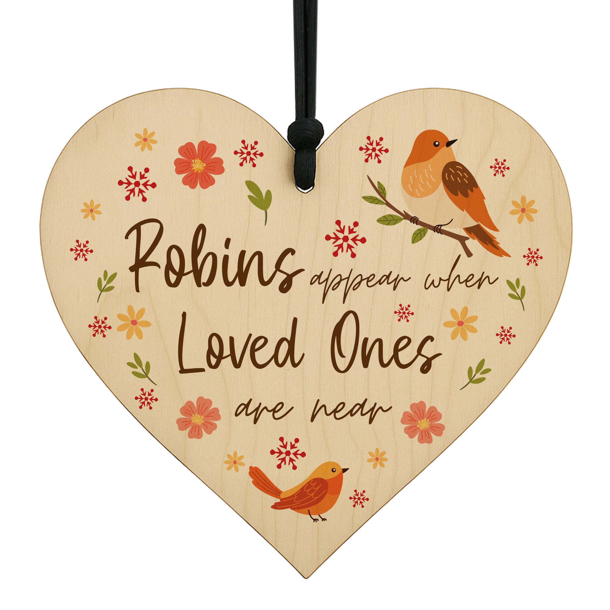 Red Ocean Memorial Sign For Mum Dad Nan Grandad Robin Remembrance For Christmas Tree Decoration Robins Appear When Loved Ones Are Near Keepsake
