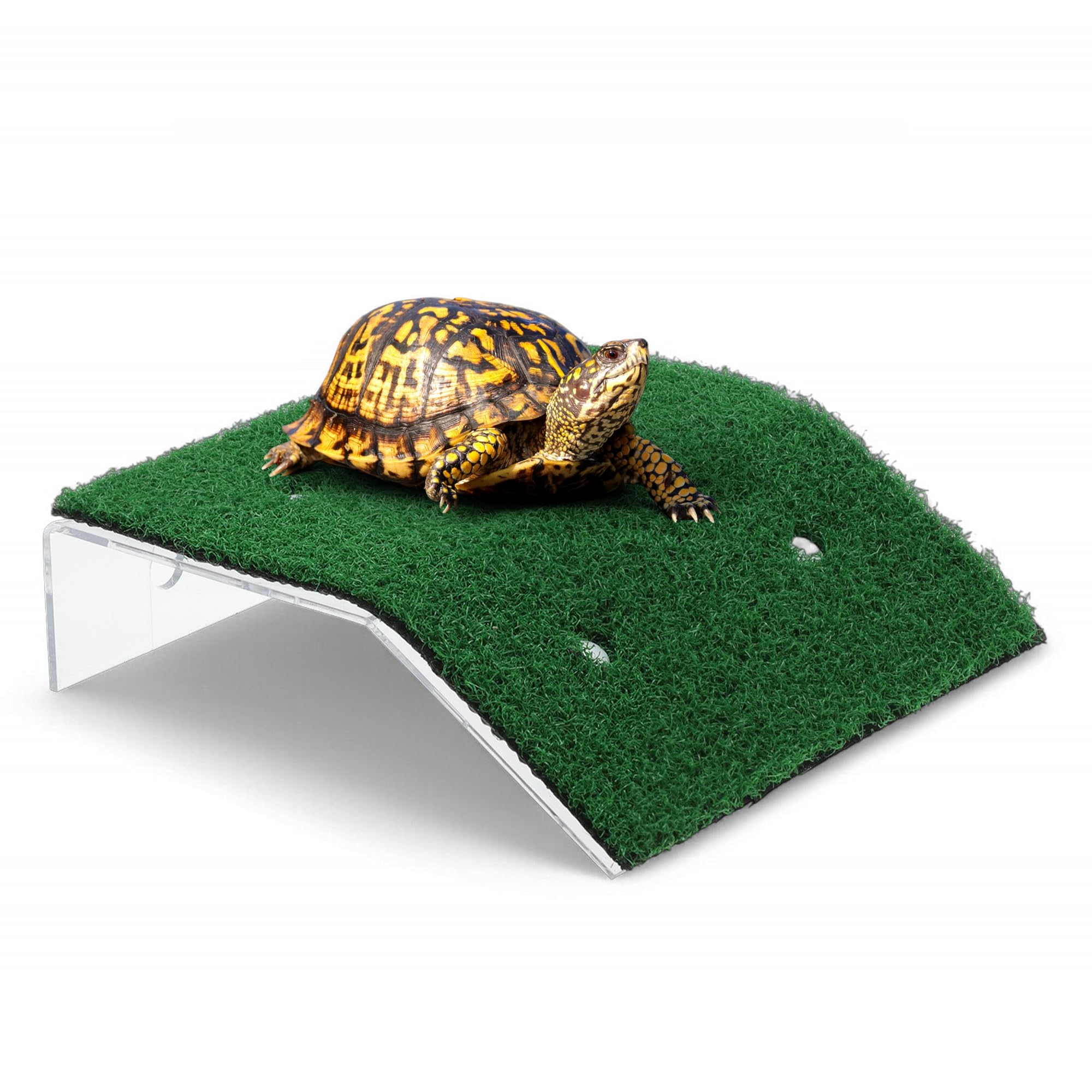 CAPASTEC Turtle Basking Platform Simulation Grass, Turtle Resting Basking Dock Decoration - Image 2