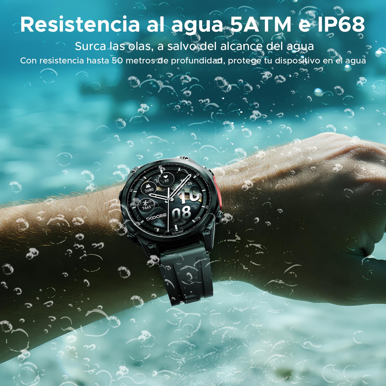 Anywise W1 Pro Reloj Inteligente para Hombre, GPS de Doble Banda y Tarjetas sin conexión, Resistente al Agua 5 ATM, batería de 18 días, 1,43 Pulgadas AMOLED HD, 170+ Modos Deportivos, Llamadas