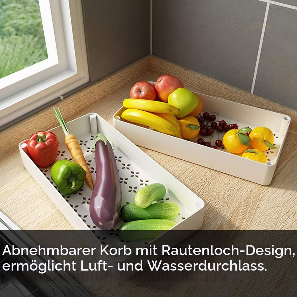 JAKAGO küchenwagen mit 4 Regalebenen,360-Grad-Rad kann Rollwagen für Küche,Büro,Badezimmer 40 x 18 x 90 cm (Weiß)