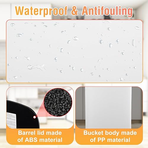 Miniatura 4 de Cubo de basura de cocina de 13 galones de 50 litros, hermoso cubo de basura con tapa y sensor automático para oficina, dormitorio, sala de estar,