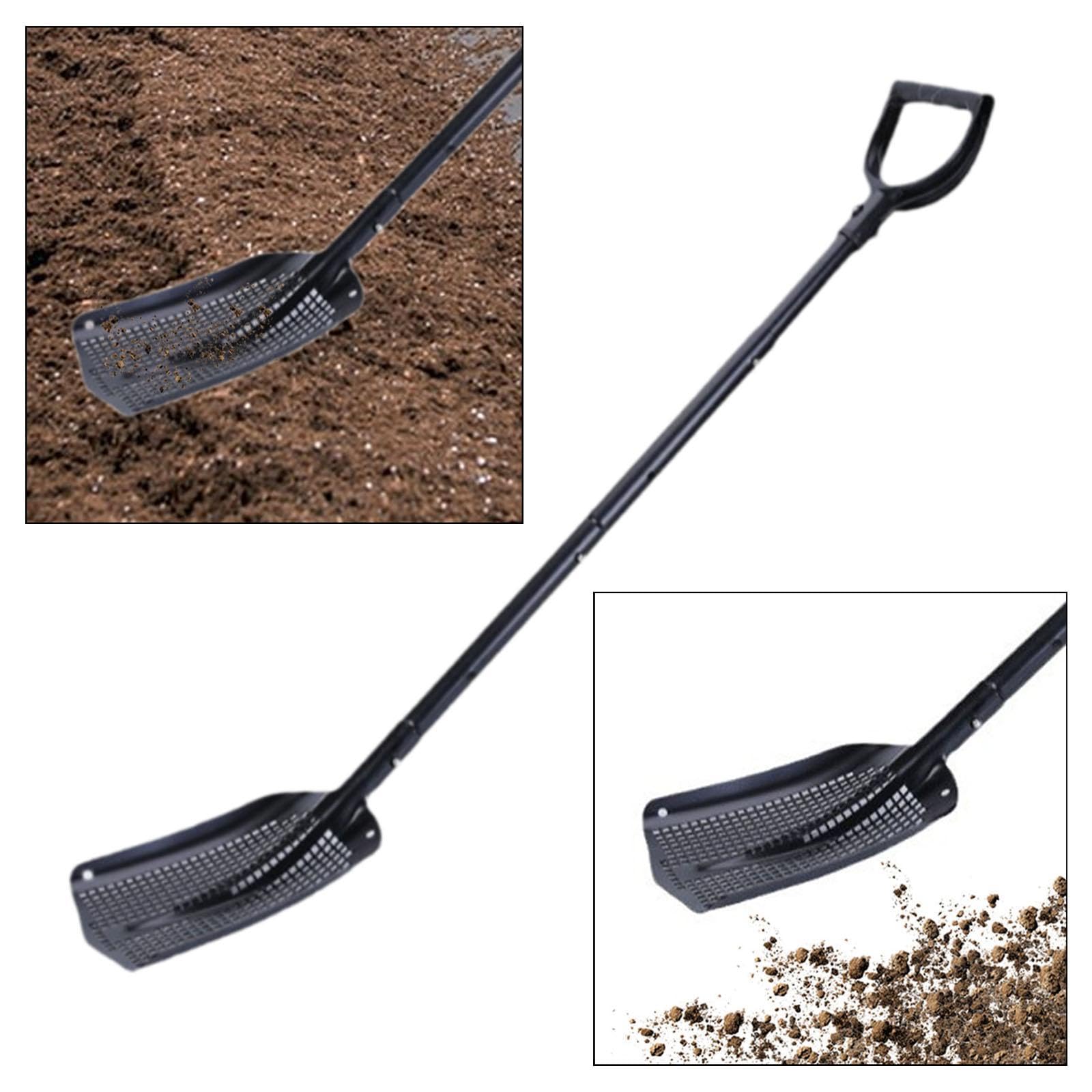 Scolapietre Scolapietre Setaccio Sabbia Badile Alluminio Ergonomico Manico Lungo Adatto a Caccia al Tesoro Spiaggia Pulizia Giardino Fattoria