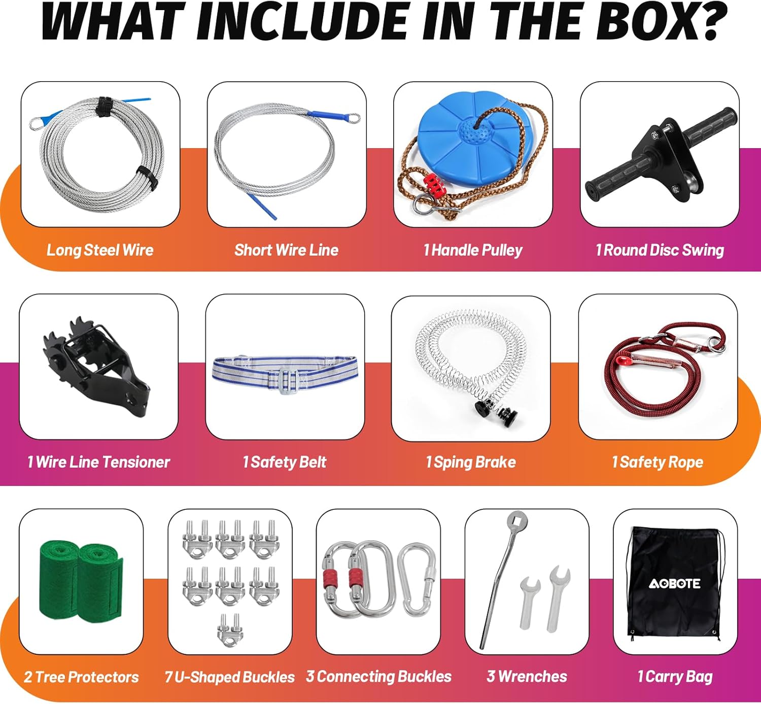 Zip line Kit for Kid and Adults,Zip line Up to 400lbs,Special Retractors and Disc Seats,Zipline Kit for Backyard,Playground Entertainment (160ft)