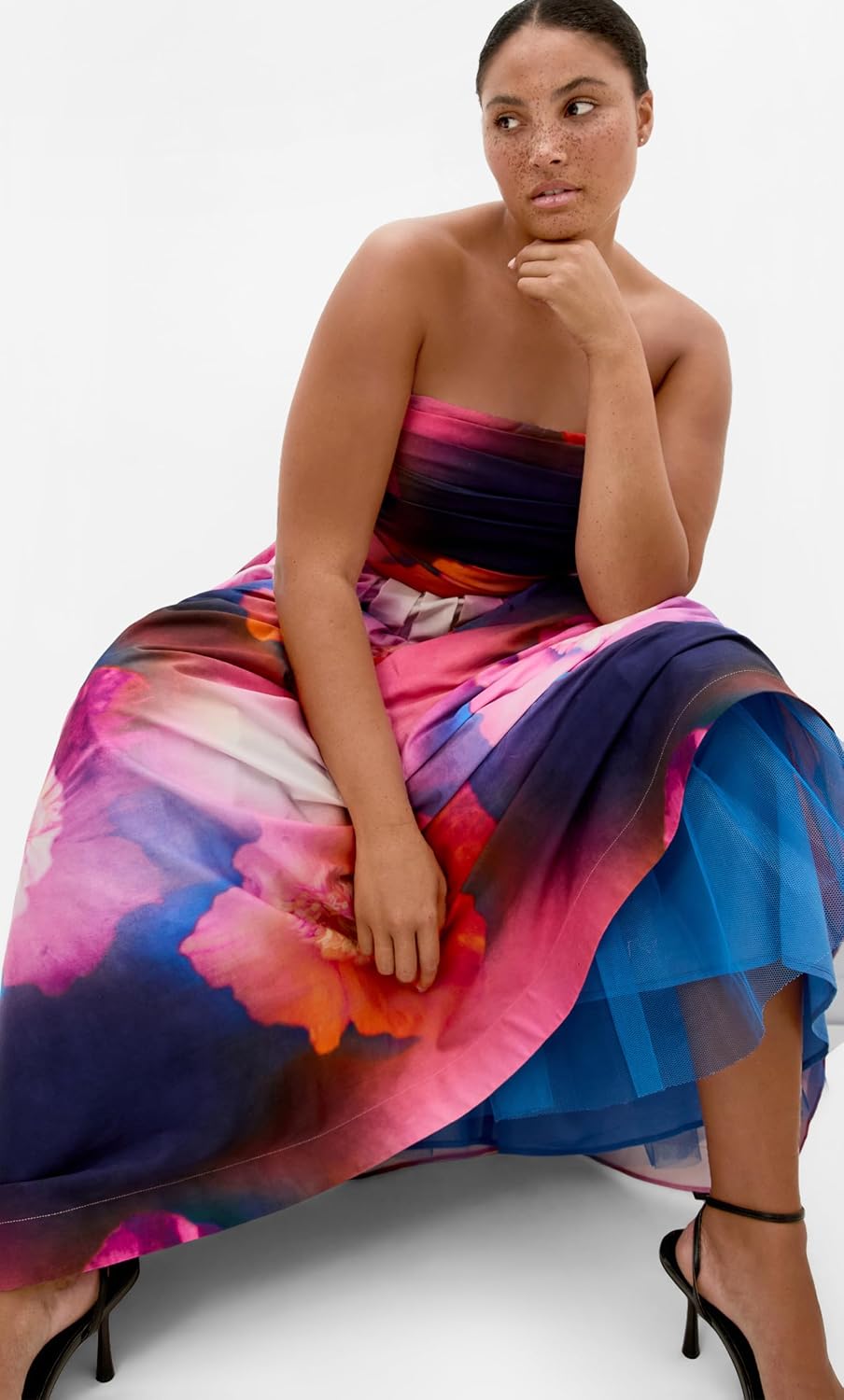 City Chic Plus Size Dress - Rosalee Sleeveless Print Maxi