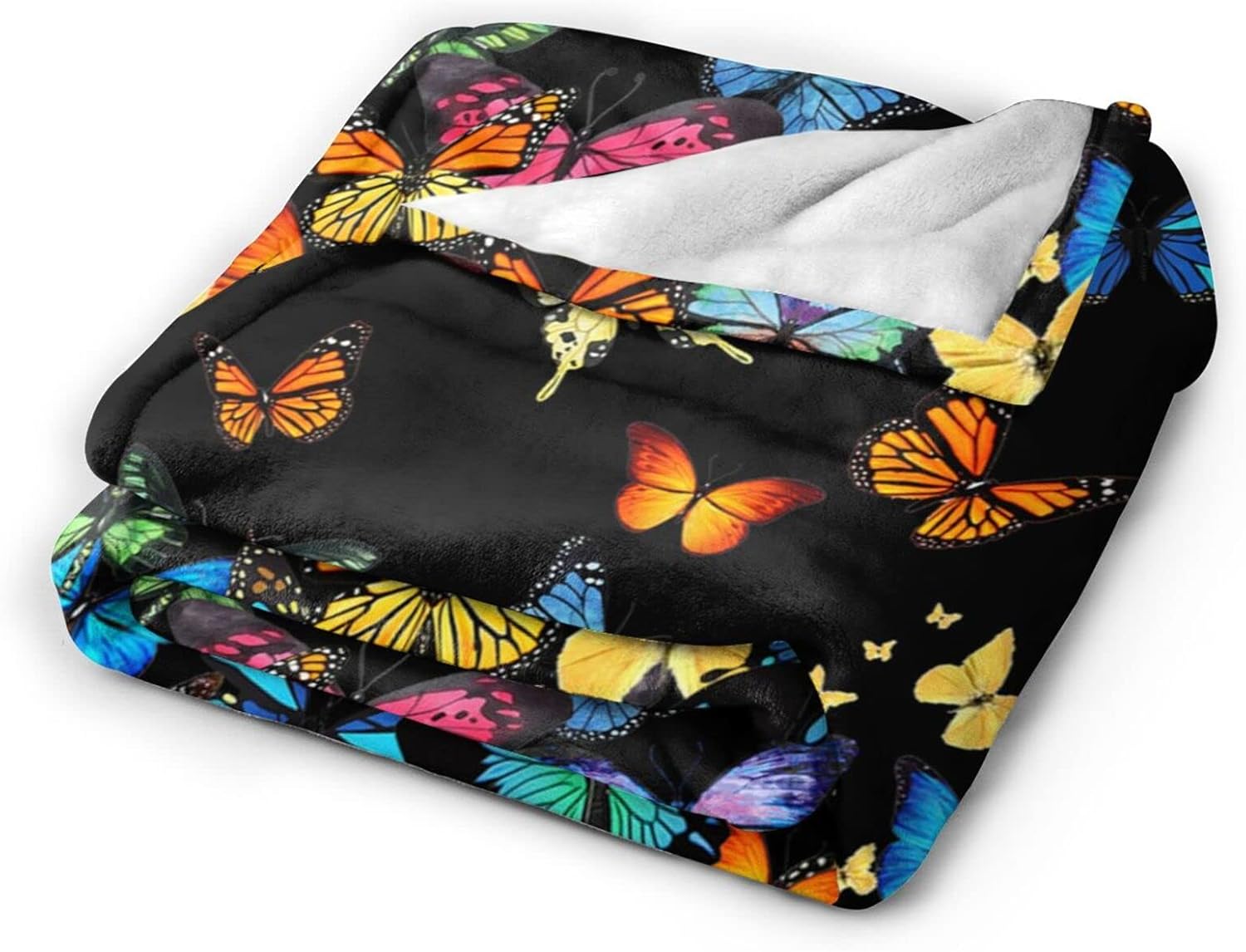 Butterfly Blanket Beautiful Butterfly Throw Blanket Ultra Soft Blankets Lightweight Cozy for Bed Couch Sofa 60"X50"