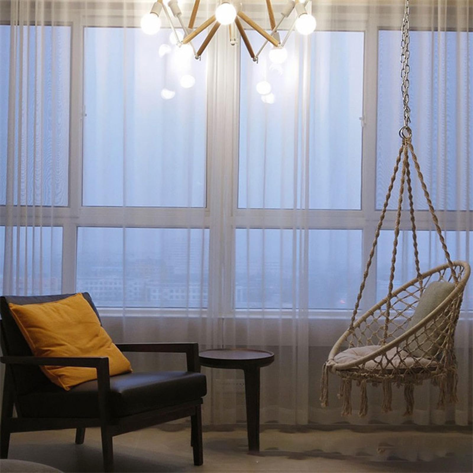 Ensemble de boucles en métal pour balançoire - 1,5 m - Pour suspendre des chaises et des balançoires de porche