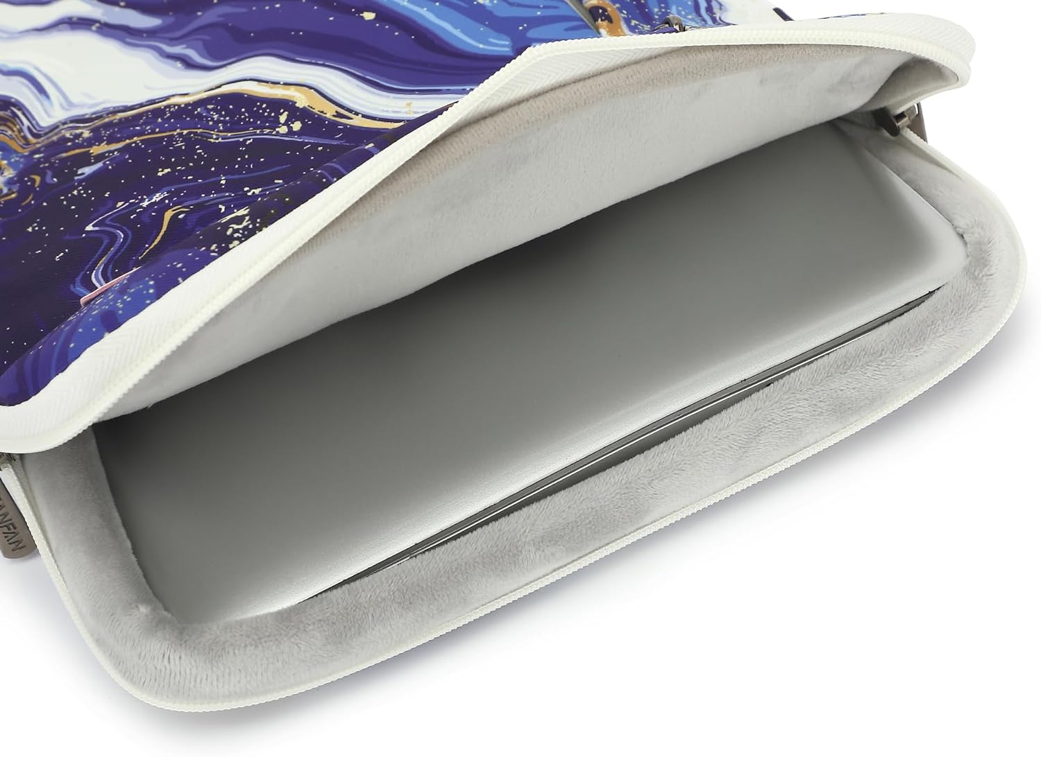 360° Protective 3 Pockets Laptop Sleeve Case Bag with Handle for MacBook Air 15 inch,MacBook Pro 16 inch and 15.6 inch Screen Laptop (Blue Marble) - Image 9