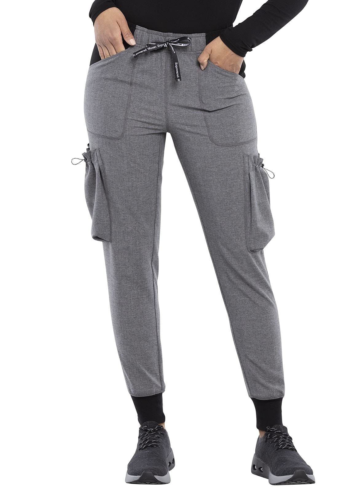 Cherokee iFlex CKK150 Uptown High Rise Jogger by Katie Duke Heather Grey LT