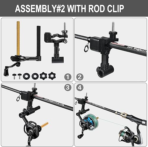 Miniatura 8 de PLUSINNO Bobina de línea de pesca con función de desenrollado, estación de carrete de línea de pesca versátil para cañas gruesas y finas, funciona