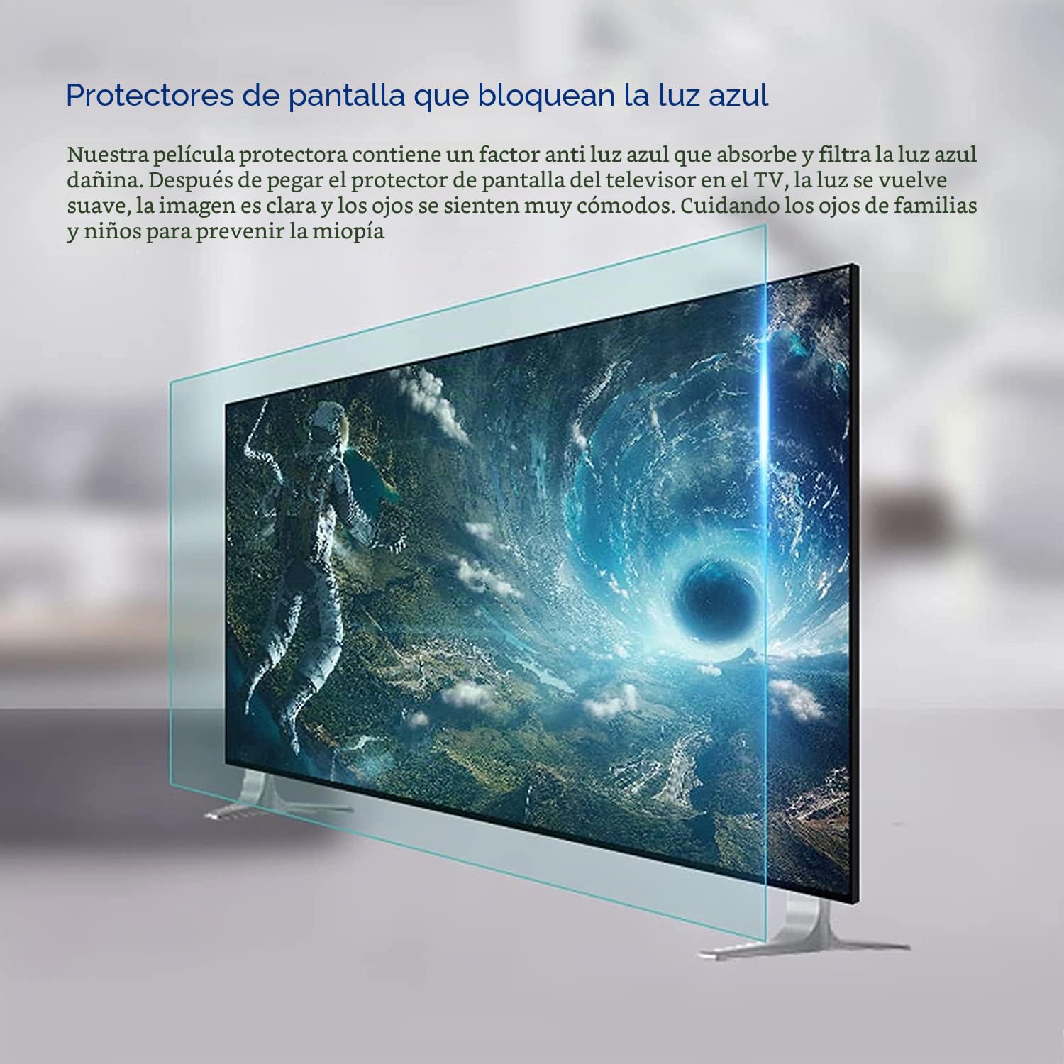 Protector de pantalla de TV antirreflejos de 55 pulgadas, protector de pantalla antiluz azul que filtra la luz azul [antirreflejos] [antiultravioleta] película protectora para LCD, LED, 4K OLED y QLED