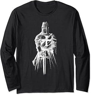 Espada y escudo Templario Caballeros Templarios Cruz Templaria Manga Larga