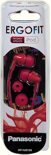 Miniatura 2 de Panasonic RP-HJE125 audífonos, Rojo Estándar