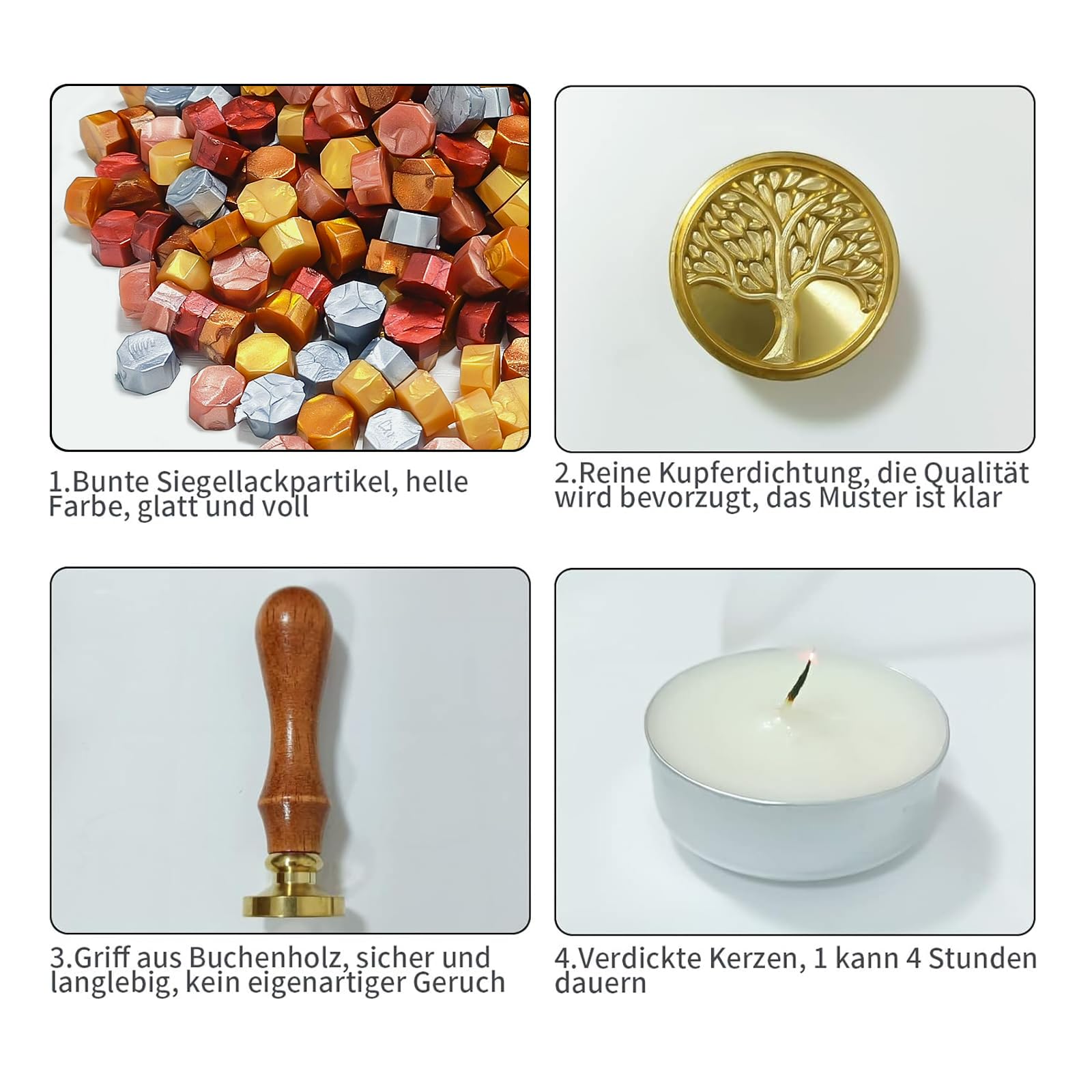 Lot De 6 Tampons De Cire à Cacheter Avec Symboles Celtiques (Triquetra