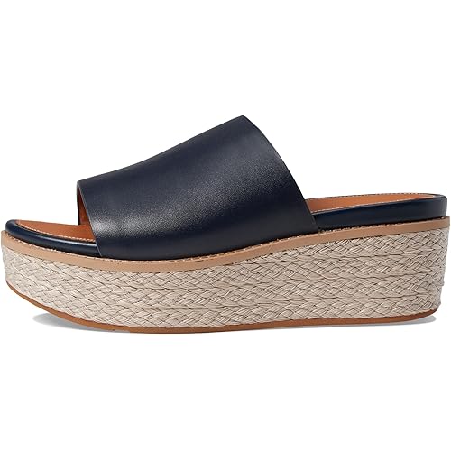 FitFlop™ Women's Eloise Espadrille Leather Wedge Slide Sandal