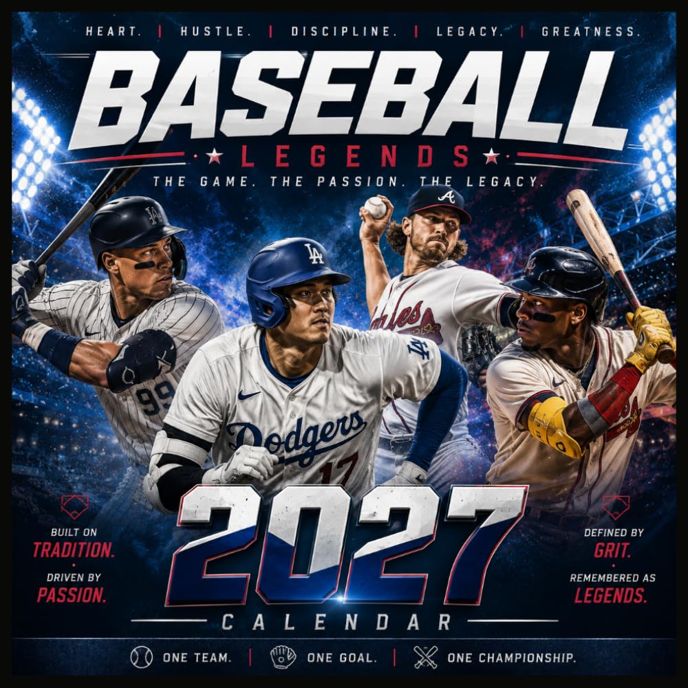 Baseball G.O.A.T.s 2027 Calendar