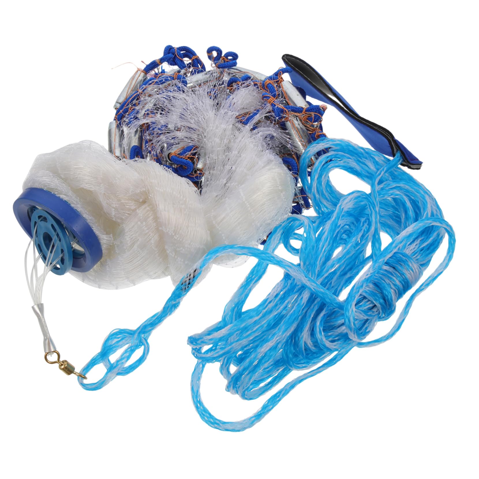 Rete da Pesca Pieghevole in Nylon con Trappola a Maglie Retino da Pesca Portatile con Supporto in Filo D’acciaio Resistente e Salate Cattura Gamberi Granchi e Colore Casuale