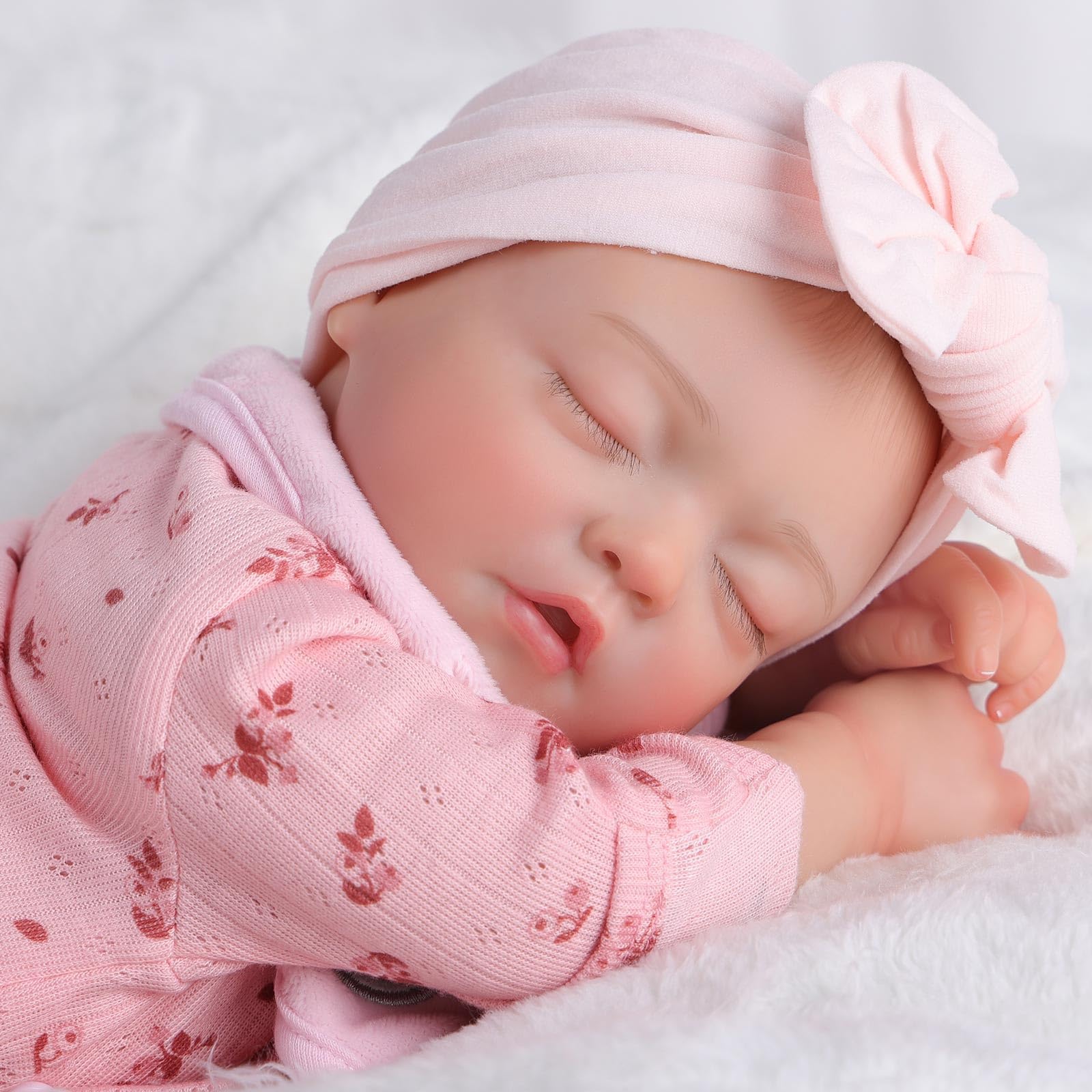 BABESIDE Reborn Baby Dolls Girl, 17 inch Realistic Baby Doll Soft Vinyl Silicone Real Life Like Looking Newborn Dolls - Image 2