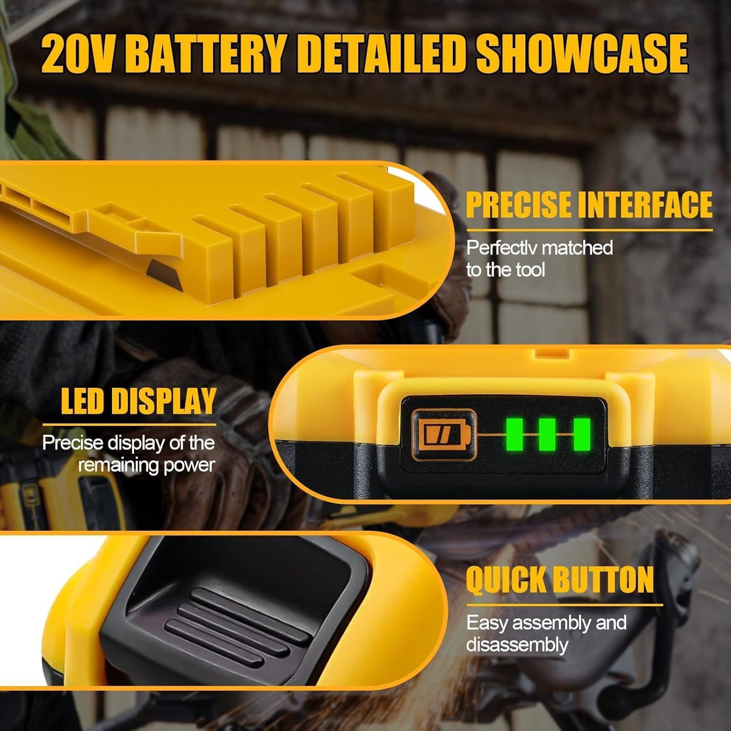Replace for dewalt 60v max Battery (20 60V MAX Battery)