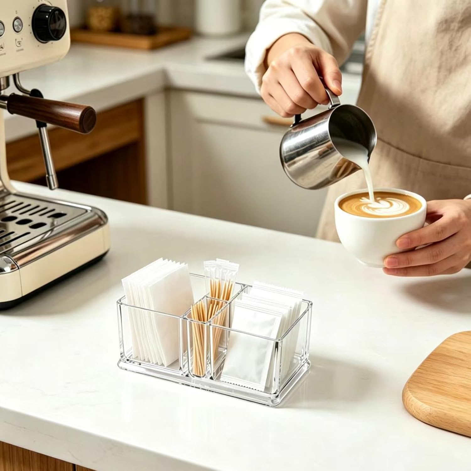 2Pcs Sugar Packet Holder, Acrylic Sugar Caddy Dispenser