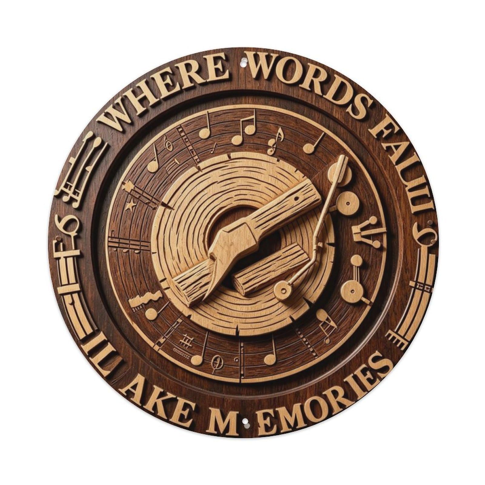 Burn Wood Make Memories Metal Tin Sign Plaque
