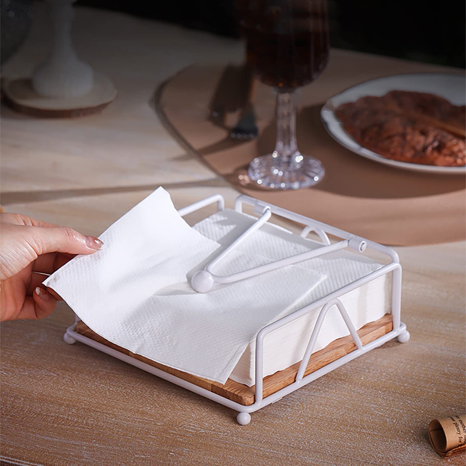 Porte-serviettes De Table Avec Rangement épices - Design Noir Rustique Pour Cuisine Et Barbecue