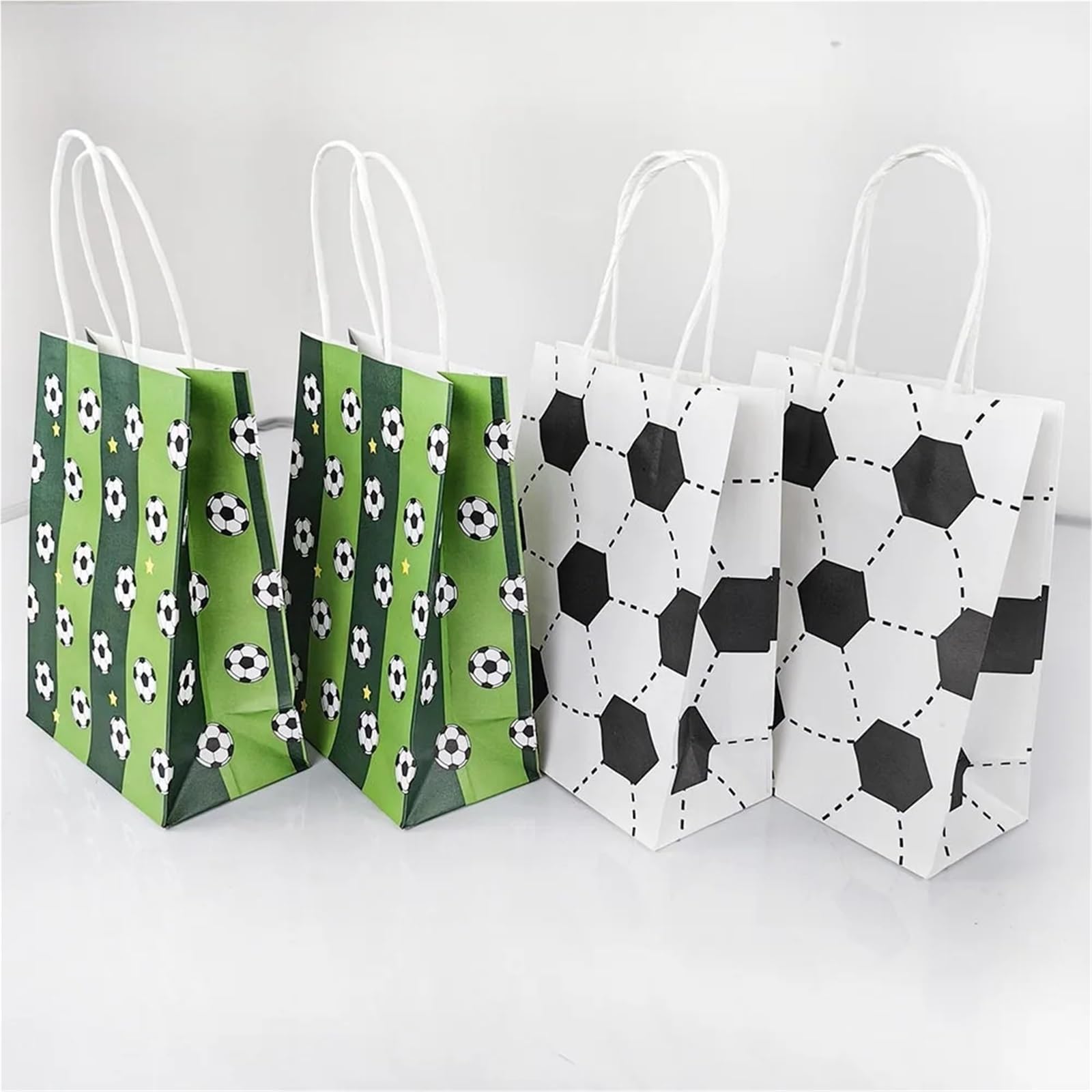 Sacchetto di carta da calcio 30 pezzi con manico Decorazione compleanno for il Per Feste(Olive,30pcs)