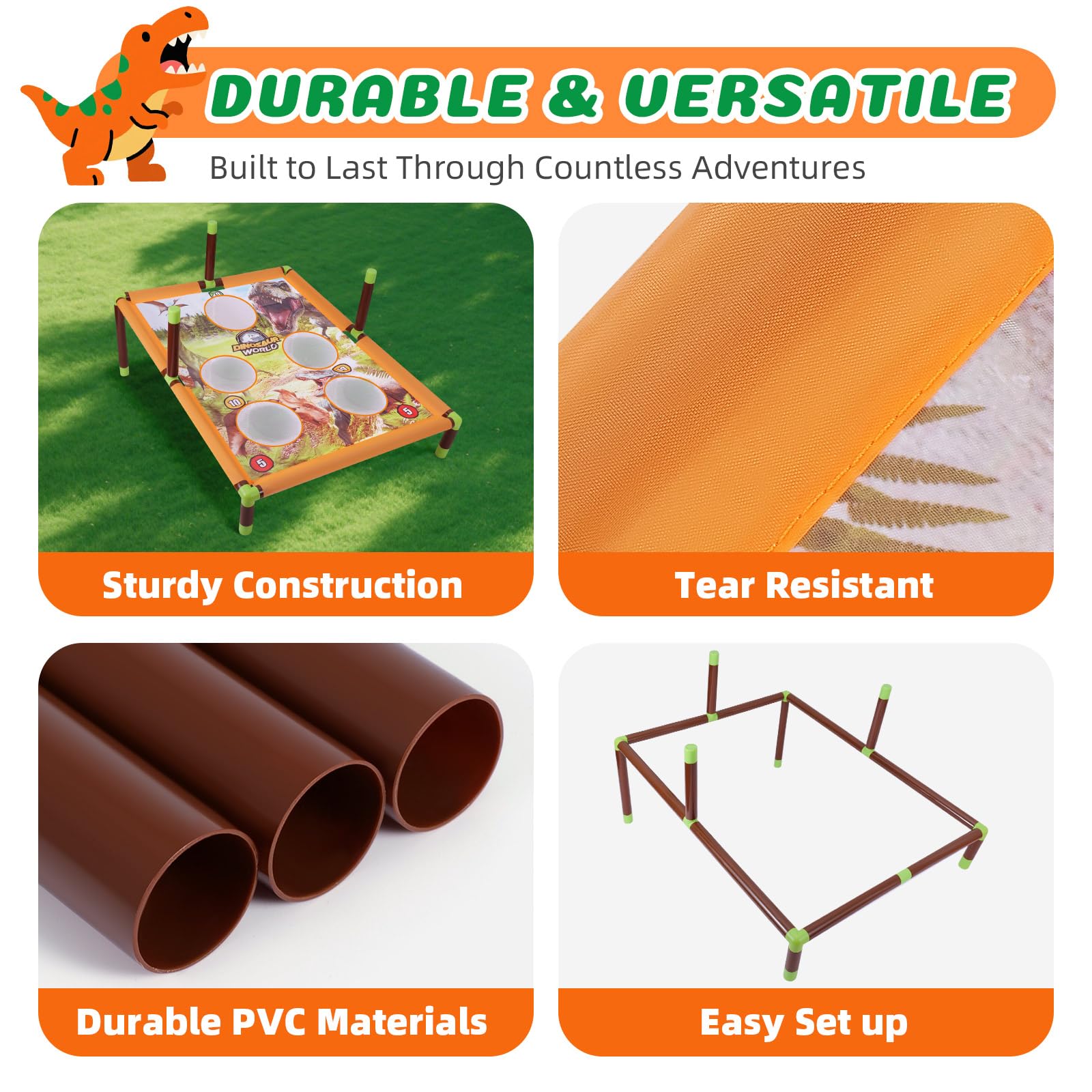 Sitzsack Wurfspiel Set - 4 Säckchen & Wurfbrett Für Garten & Strand