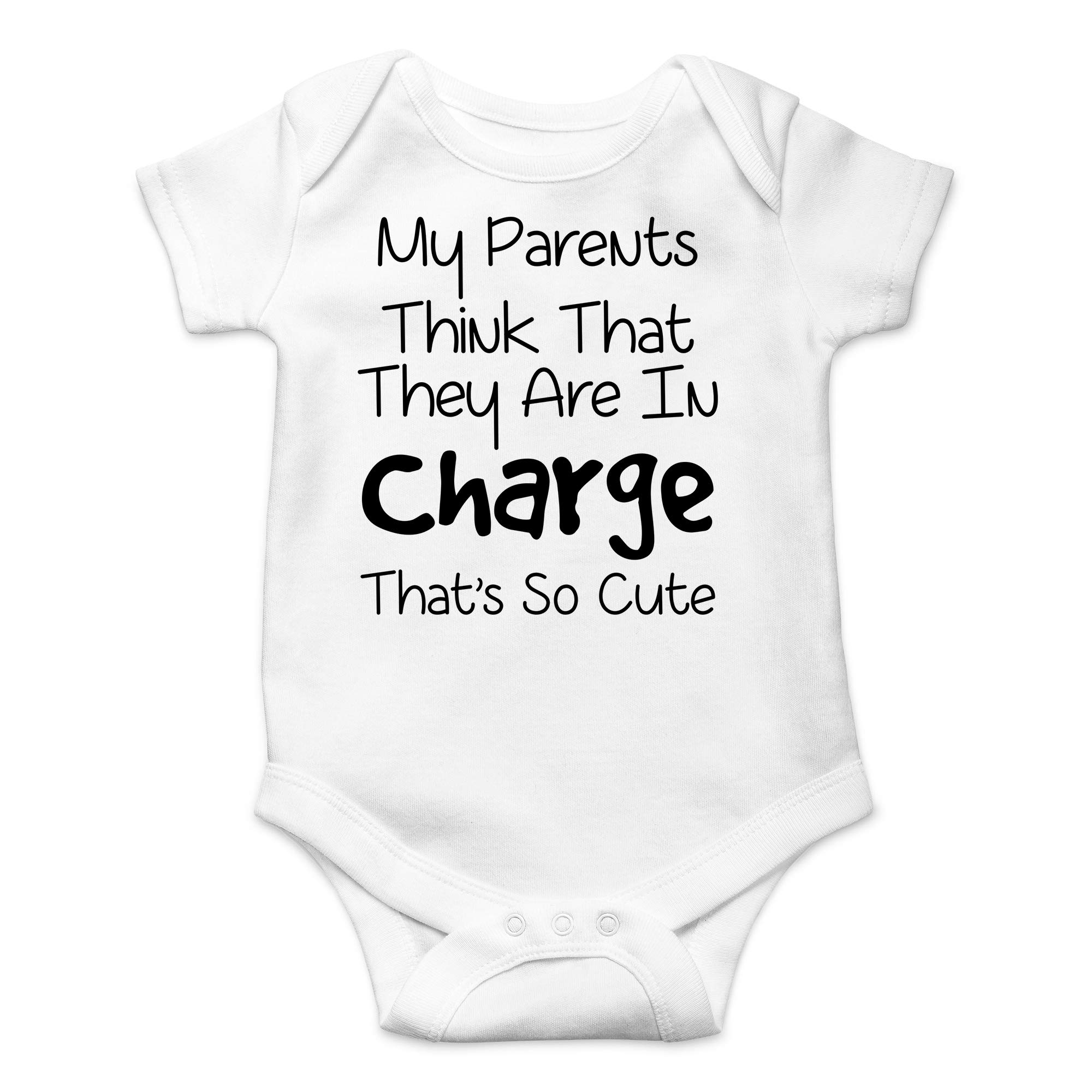 CBTwearMy Parents Think That They Are in Charge - Funny Soon to Be Mom and Dad Gift - Cute Infant One-Piece Baby Bodysuit