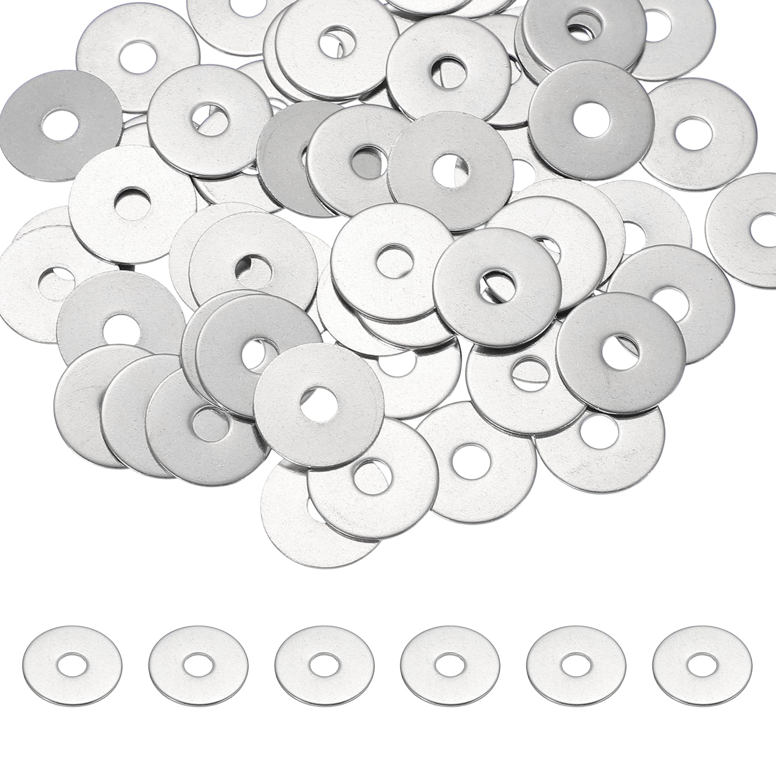 PATIKIL M5 x 20mm Metal Screw Washers Set, 66Pcs 304 Stainless Steel Flat Washers for Screws Bolts Factories Home Outdoor Projects