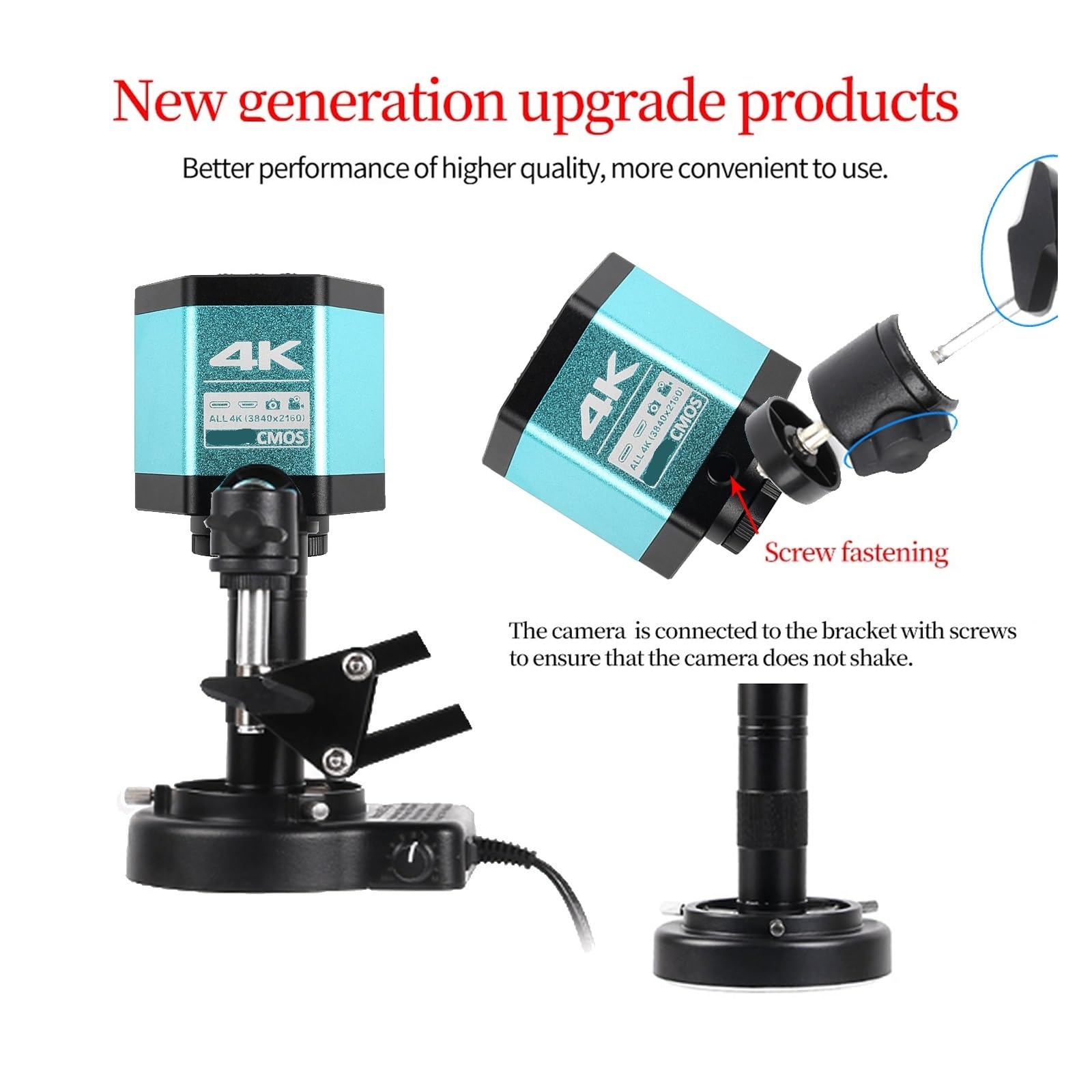 Full 4K 1080P Industrial Video Microscope HDM/I USB Digital Camera With Sensor 1-150X Zooms Remote Control(4K Ultra HD Set B)